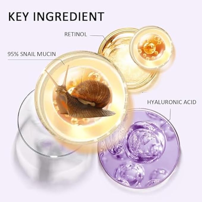 SWIUKPHE RETINOL FACE STICK, SNAIL MUCIN FACE MOISTURIZER WITH RETINOL DAY NIGHT LIFTING FIRMING FACIAL MOISTURIZER NOURISHING REPAIR CREAM FOR ALL SKIN TYPES (40G) - Image 2